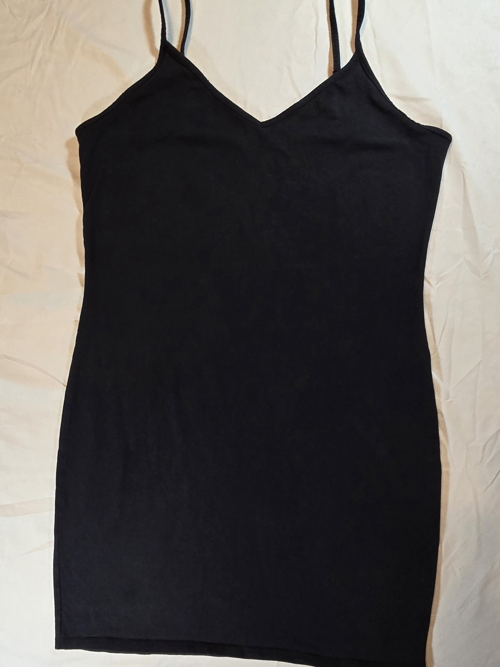 Wild Fable Black Cami Slip Dress Womens Large XL Mini Stretch Cotton Bodycon